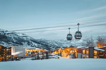Snowmass Village Ski Lifts at dusk