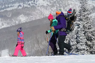 Family snowshoe trip at Steamboat